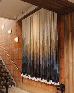 <span class=keywords><strong>Tapiz</strong></span> Decorativo de Macramé Personalizable 100% Algodón, Arte Paisajístico Teñido, Ideal para Niños, Aniversarios y Decoración Moderna - Product Image 1