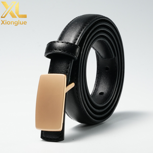 Genuine Suede Leather <b>Belt</b> for <b>Women</b> 2cm Thin Waistband Luxury <b>Gold</b> Plate Buckle Ladies Matte Leather <b>Belts</b> for Dress Jeans - Product Image 1