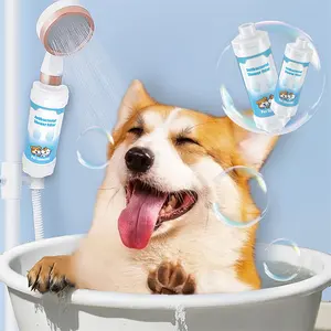 ZS sıcak satış Pet bakım güvenli yavru anti-bakteriyel duş filtresi için hassas cilt Pet banyo duş başlığı saç bakımı için