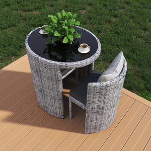 Ensemble <span class=keywords><strong>de</strong></span> mobilier <span class=keywords><strong>de</strong></span> jardin en rotin <span class=keywords><strong>de</strong></span> haute qualité pour <span class=keywords><strong>balcon</strong></span> et terrasse, 3 pièces, table basse et chaises pour 2 personnes, gain <span class=keywords><strong>de</strong></span> place - Product Image 5
