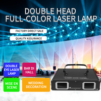 SC neuer Scan-Effekt Laser projektor Doppelkopf laser zeigen 2 Augen/Köpfe/Löcher/Tunnel/Linse RGB 3 in1 Vollfarb laser