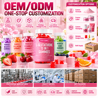 Fabricant de compléments alimentaires pour la peau, formule personnalisée, étiquette privée, gommes de beauté L-Glutathione 13 en 1, OEM ODM