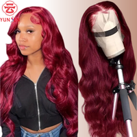Pelucas de encaje frontal transparente sin pegamento 13x4 de fibra de alta temperatura, onda natural larga para mujer