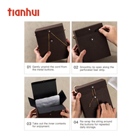 Boîte cadeau pliable Tianhui avec lien en ficelle et pochette en aluminium pour thé, café, herbes, mariage, emballage cadeau d'entreprise
