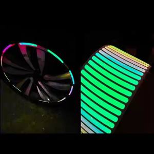 Pegatina fluorescente <span class=keywords><strong>para</strong></span> rueda de coche, tira luminosa <span class=keywords><strong>para</strong></span> <span class=keywords><strong>bicicleta</strong></span>, pegatina anticolisión <span class=keywords><strong>para</strong></span> cubo de rueda luminosa colorida reflectante <span class=keywords><strong>para</strong></span> coche, 20 Uds. - Product Image 4
