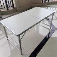 Table de camping pliante portable moderne en aluminium léger et acier inoxydable, réglable en hauteur, petite table d'appoint pour la pêche