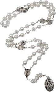 <span class=keywords><strong>Collar</strong></span> de joyería católica, siete sortijas de María, <span class=keywords><strong>collar</strong></span> de cristal blanco y negro - Product Image 6