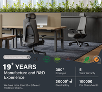 Chaise de bureau exécutive haut de gamme neuve en maille pivotante confortable, chaise de travail ergonomique rembourrée inclinable pour directeur et conférence