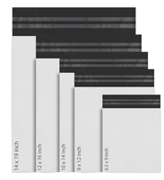Enveloppe d'expédition jetable biodégradable et compostable en polyéthylène noir 3 mil, personnalisée, marque YY