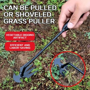 2 In 1 Garden Rake Manual WSeed Grass Rooting Tool <b>Puller</b> Shovel 4 Teeth Weeding Removal Hand Gardening Loose Soil Tool Weeder - Product Image 4