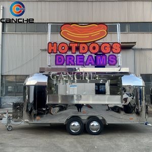 Chariot de vente ambulante de hot-dogs et de bubble tea, camion de restauration rapide de rue, chariot de bar mobile, acier inoxydable, nourriture à grignoter à vendre, UE, États-Unis - Product Image 3