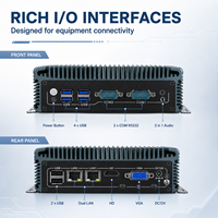 Computadora Industrial IoT Robusta, Sin Ventilador, Integrada, Intel Core I3 I5 I7 de 5.ª, 6.ª, 7.ª y 8.ª Generación, Doble LAN, HD, VGA, 2COM, WiFi, 4G, MSATA, SATA