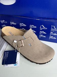 Sandalias Planas de Exterior Personalizadas de Alemania, Mules de Cuero Genuino y Ante para Mujer, Zuecos con Plantilla de Corcho, Pantuflas Sólidas para el Hogar, las Más Vendidas - Product Image 5