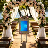 Photomaton de style célébrité internet avec un miroir de 65 pouces et un écran de 32 pouces, adapté aux mariages, aux fêtes et aux événements musicaux