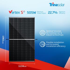 Paneles Solares Trina de 500w Tsm-Neg18R.28 475W 480W 490W 500W 505W, Paneles Solares Trina Vertex S de Doble Vidrio - Product Image 2
