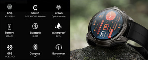<span class=keywords><strong>GPS</strong></span> traccia gli uomini Outdoor <span class=keywords><strong>Sport</strong></span> Reloj Smartwatch 670mAh grande batteria 5ATM impermeabile salute Tracker Smart Watch FT66 con torcia - Product Image 3