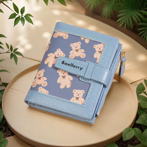 Billetera Rfid Cuero Mujer Dama Custom logo Pu in pelle Mini <span class=keywords><strong>portafoglio</strong></span> per carte carino con stampa orso <span class=keywords><strong>rosa</strong></span> di fascia alta <span class=keywords><strong>portafoglio</strong></span> per ragazze di lusso 2025 - Product Image 2