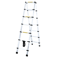 Échelle escamotable télescopique en aluminium pliable multi-tâches réglable pour la maison, l'extérieur et les escaliers