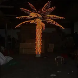 import wholesale guangzhou led party lights artificial green christmas tree with rgb led lights dmx 512 palm tree light