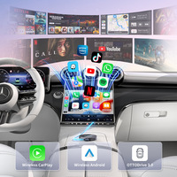 Caja Inalámbrica Inteligente Universal con Apple CarPlay AI 8+128GB, Metal y Vidrio, Tarjeta SIM y USB Tipo-C para Tesla BYD