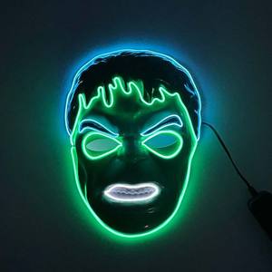 Nouveau design Masque d'Halloween Masque en plastique cool à lumière LED Masque pour enfants et adultes - Product Image 5