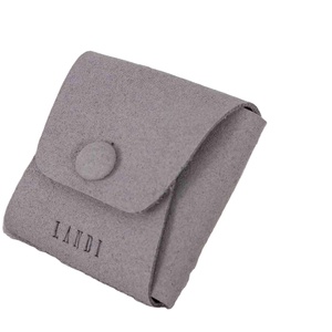 High Quality Microfiber Jewelry Container Snap Bag and Necklace Button Gift Needle Felt <b>Watch</b> <b>Case</b> - Product Image 1
