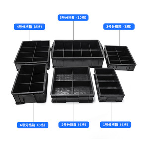กล่องเก็บของพลาสติกป้องกันไฟฟ้าสถิต สีดำ รูปทรงสี่เหลี่ยมผืนผ้า สามารถวางซ้อนกันได้ สำหรับชิ้นส่วนอิเล็กทรอนิกส์ วัสดุ PEHDPEPP ผลิตด้วยวิธีฉีดขึ้นรูปครั้งเดียว - Product Image 5