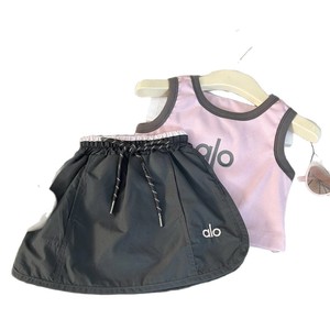 Tongxingyuan Girls Vest Set Pink Sleeveless Top Black Skirt Two Piece Summer Outfit Kids Fashion Clothes - Product Image 5