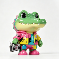 Figurine personnalisée Hip-hop Crocodile Graffiti en PVC et ABS, Statue moulée sur mesure, Fabriquée en Chine, OEM pour la vente en gros aux marques