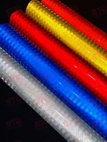Película de Vinilo Reflectante Prismática para Señalización de Tráfico, Adhesivo Fuerte de 1.22mx45.7m, Estándar ASTM, para Serigrafía