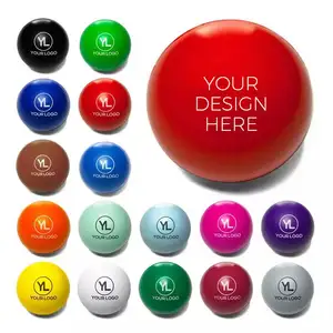 Manufacturer Durable Promotional Gifts Pressure Reduction Custom Logo Color Printing Round PU Foam Anti Squeeze Toys Stress Ball