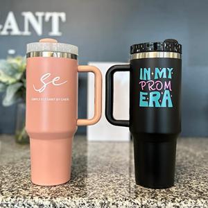 Vaso de Viaje de Acero Inoxidable de Doble Pared con Logotipo Personalizado, Flip Straw <span class=keywords><strong>Pro</strong></span> H3.0 de 40 oz, 30 oz, Taza de Metal H2.0 de 40 oz con Asa - Product Image 4