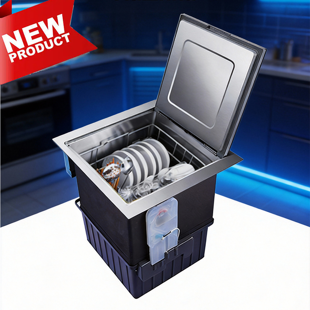 Smart Ultrasonic Dishwasher & Kitchen Sink Combo with 360° Cleaning, 2-in-1 Top Design with Hygienic Kitchen Solutions