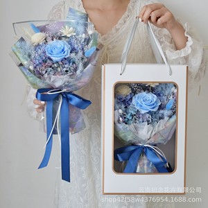 Bouquet de roses éternelles artisanales en gros pour la décoration de la maison, cadeaux de la Saint-Valentin, cadeau pour la fête des mères, amour éternel - Product Image 1