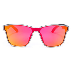 青赤ピンクのレンズで偏光されたサイクリンググラス - Product Image 2