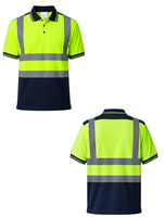 T-shirt de course réfléchissant de sécurité pour hommes, respirant, réfléchissant de classe 2 ANSI, respirant, tenue de sécurité pour la construction, polo