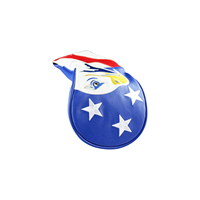 Housse de protection pour tête de driver de golf OEM personnalisée brodée, imperméable, motif Aigle Drapeau USA, en cuir PU premium avec doublure en peluche, marque PM