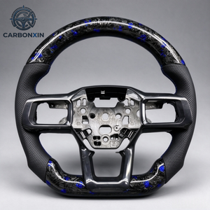 Volant sport en cuir et fibre de carbone LED personnalisé pour Ford Mustang Ecoboost GT Dark Horse Coyote 2024 2025 Accessoires - Product Image 3