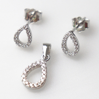 Nouveaux arrivages ensemble de bijoux en argent dubai ensemble de bijoux en argent sterling S925