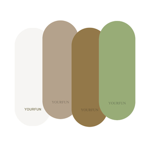 Tapis de yoga de voyage en PU, couleur beige nude, forme ovale, personnalisé, écologique et naturel, non-caoutchouc 4mm, logo YF0304T, anti-dérapant, forme ovale - Product Image 1