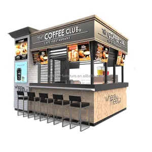 Kunden spezifische Kaffee Kiosk Einzelhandel Fast Food Stall Mode Cafe Display steht Cafe Kiosk zum Verkauf