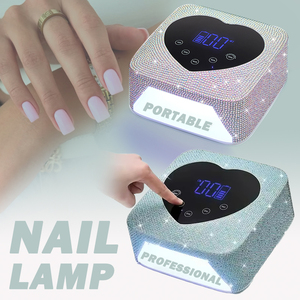 Nueva Lámpara <span class=keywords><strong>de</strong></span> <span class=keywords><strong>Uñas</strong></span> en Forma <span class=keywords><strong>de</strong></span> Corazón Color Diamante <span class=keywords><strong>de</strong></span> 72W, Lámpara Recargable <span class=keywords><strong>de</strong></span> Fototerapia y <span class=keywords><strong>Secado</strong></span> <span class=keywords><strong>de</strong></span> <span class=keywords><strong>Uñas</strong></span> con 30 Perlas LED - Product Image 1