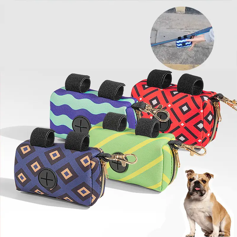 Dispensador portátil para saco de cocô de cachorro, bolsa de suporte para filhotes de cachorro e gato, personalizado para coleta de resíduos de animais de estimação