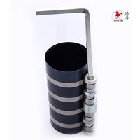 Compresseur de segments de piston robuste de 6 pouces bleu avec cliquet réglable pour une réparation fiable des moteurs automobiles