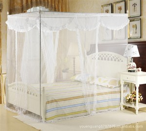 Mosquitero Plegable Tipo Tienda de Campaña con Tres Puertas, Diseño de Princesa, Soporte de Piso, Fibra de Poliéster Gruesa, para Uso Doméstico, Cama Doble - Product Image 6