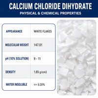 Chlorure de calcium dihydraté granulaire de qualité industrielle pour le traitement de l'eau