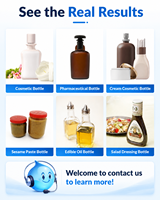 Máquina de llenado neumática para lociones, champús, geles, cremas corporales, salsas, mermeladas, cosméticos, miel y pastas con calentador y mezclador