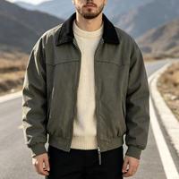 Veste de travail d'hiver en toile personnalisée, style streetwear rétro délavé et écologique