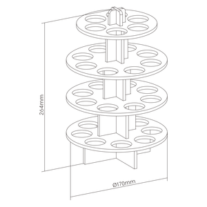 CCH01-1 rotatif café <span class=keywords><strong>Capsule</strong></span> support acrylique dosette organisateur support Compatible avec <span class=keywords><strong>Nespresso</strong></span> café dosette carrousel support de rangement - Product Image 5
