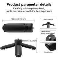 Tripod Mini dan Pegangan yang Cocok untuk DJI Osmo Pocket 3/4 dan Insta360 Luna Ultra |   Satu Klik untuk Membuka Stand dan Pegangan Desktop